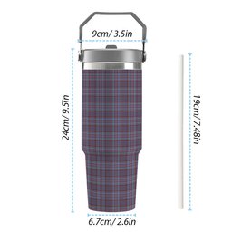 ScotsTee Shop Scottish Royal Canadian Air Force Ancient Tartan Flip Straw Tumbler 20oz 30oz