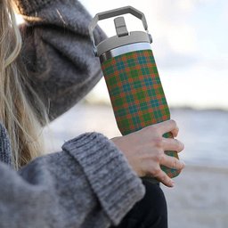 ScotsTee Shop Scottish Stevenson Old Ancient Tartan Flip Straw Tumbler 20oz 30oz