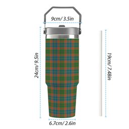 ScotsTee Shop Scottish Stevenson Old Ancient Tartan Flip Straw Tumbler 20oz 30oz