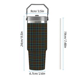 ScotsTee Shop Scottish MacTavish Hunting Tartan Flip Straw Tumbler 20oz 30oz