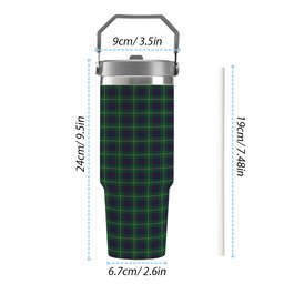 ScotsTee Shop Scottish McIntyre Hunting Tartan Flip Straw Tumbler 20oz 30oz