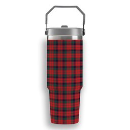 ScotsTee Shop Scottish Robertson 1819 Modern Tartan Flip Straw Tumbler 20oz 30oz