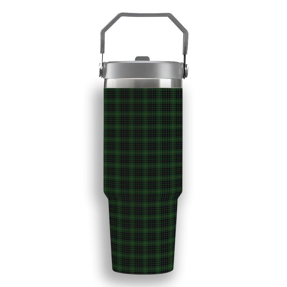 ScotsTee Shop Scottish MacAulay Hunting Tartan Flip Straw Tumbler 20oz 30oz
