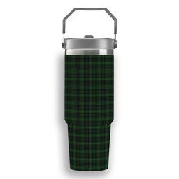 ScotsTee Shop Scottish MacAulay Hunting Tartan Flip Straw Tumbler 20oz 30oz