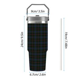 ScotsTee Shop Scottish MacKean Hunting Tartan Flip Straw Tumbler 20oz 30oz