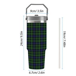 ScotsTee Shop Scottish Rollo Tartan Flip Straw Tumbler 20oz 30oz
