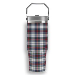ScotsTee Shop Scottish McBeth Dress  Modern Tartan Flip Straw Tumbler 20oz 30oz