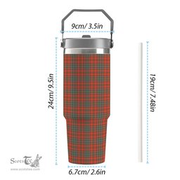 ScotsTee Shop Scottish McDougall Ancient Tartan Flip Straw Tumbler 20oz 30oz