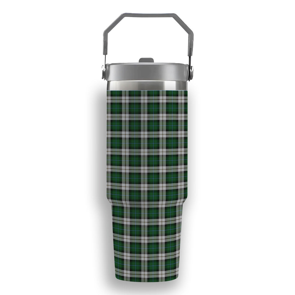 ScotsTee Shop Scottish McCandlish Arisaid Green Tartan Flip Straw Tumbler 20oz 30oz