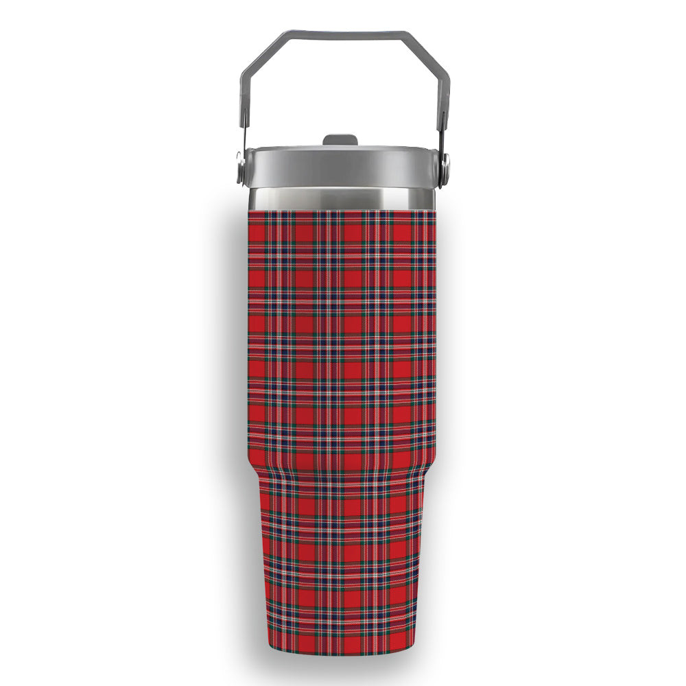 ScotsTee Shop Scottish McFarlane Red Modern Tartan Flip Straw Tumbler 20oz 30oz