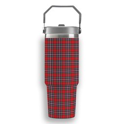 ScotsTee Shop Scottish McFarlane Red Modern Tartan Flip Straw Tumbler 20oz 30oz