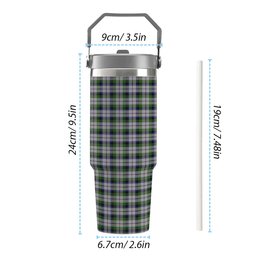 ScotsTee Shop Scottish MacCracken Dress Tartan Flip Straw Tumbler 20oz 30oz