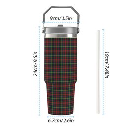 ScotsTee Shop Scottish MacKintosh Hunting Modern Tartan Flip Straw Tumbler 20oz 30oz