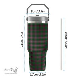 ScotsTee Shop Scottish MacFarlane Hunting Tartan Flip Straw Tumbler 20oz 30oz