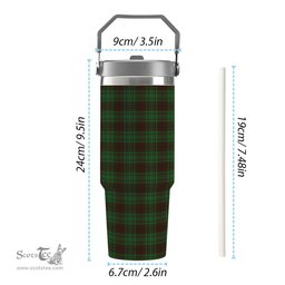 ScotsTee Shop Scottish McAlister of Glenbarr Hunting Tartan Flip Straw Tumbler 20oz 30oz