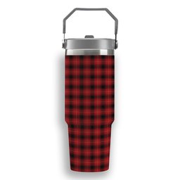 ScotsTee Shop Scottish McIver Tartan Flip Straw Tumbler 20oz 30oz