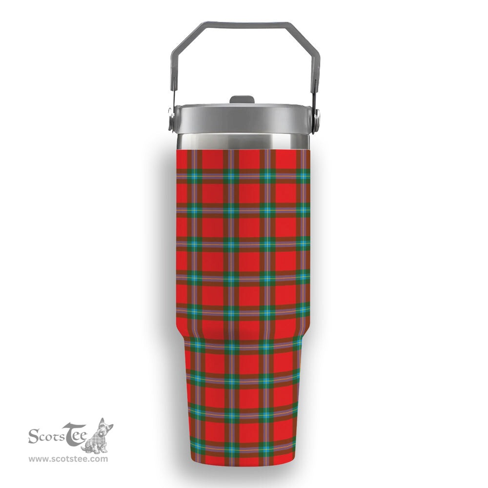 ScotsTee Shop Scottish MacLaine of Loch Buie Tartan Flip Straw Tumbler 20oz 30oz