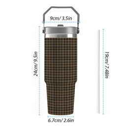 ScotsTee Shop Scottish MacKenzie Hunting Tartan Flip Straw Tumbler 20oz 30oz