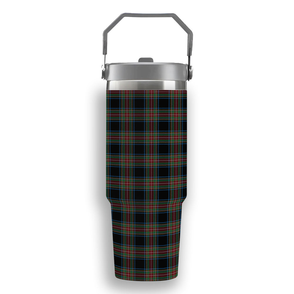 ScotsTee Shop Scottish Stewart Black Ancient Tartan Flip Straw Tumbler 20oz 30oz