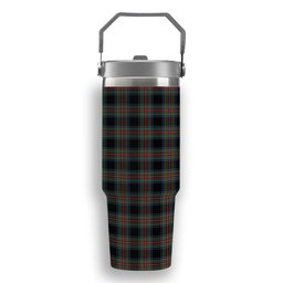 ScotsTee Shop Scottish Stewart Black Ancient Tartan Flip Straw Tumbler 20oz 30oz