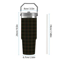 ScotsTee Shop Scottish Pilette of Kinnear Tartan Flip Straw Tumbler 20oz 30oz