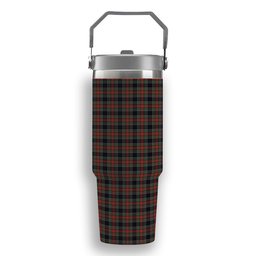 ScotsTee Shop Scottish Stewart Black 3 Tartan Flip Straw Tumbler 20oz 30oz
