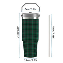 ScotsTee Shop Scottish Ross Hunting Modern Tartan Flip Straw Tumbler 20oz 30oz
