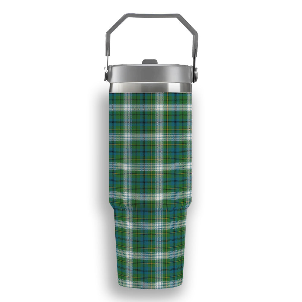 ScotsTee Shop Scottish Johnston Dress Ancient Tartan Flip Straw Tumbler 20oz 30oz