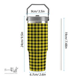 ScotsTee Shop Scottish McLeod of Lewis Modern Tartan Flip Straw Tumbler 20oz 30oz