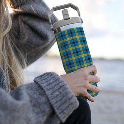ScotsTee Shop Scottish Laing Modern Tartan Flip Straw Tumbler 20oz 30oz