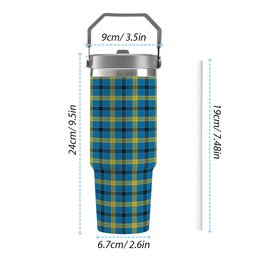 ScotsTee Shop Scottish Laing Modern Tartan Flip Straw Tumbler 20oz 30oz