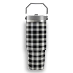 ScotsTee Shop Scottish McPhee B&W Ancient Tartan Flip Straw Tumbler 20oz 30oz