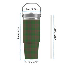 ScotsTee Shop Scottish MacAlister of Glenbarr Hunting Ancient Tartan Flip Straw Tumbler 20oz 30oz