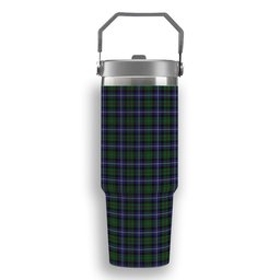 ScotsTee Shop Scottish MacRae Hunting Wilsons_ Tartan Flip Straw Tumbler 20oz 30oz