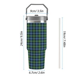 ScotsTee Shop Scottish MacNeill Of Barra Ancient Tartan Flip Straw Tumbler 20oz 30oz