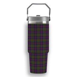 ScotsTee Shop Scottish McDonald of Clan Ranald Modern Tartan Flip Straw Tumbler 20oz 30oz