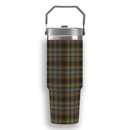 ScotsTee Shop Scottish Stewart Hunting Weathered Tartan Flip Straw Tumbler 20oz 30oz