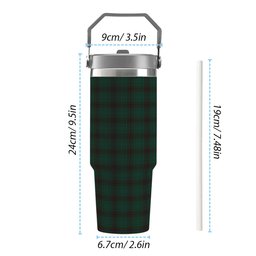 ScotsTee Shop Scottish MacGillivray Hunting Modern Tartan Flip Straw Tumbler 20oz 30oz
