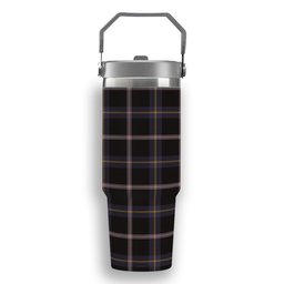 ScotsTee Shop Scottish Navy Dress Blue Tartan Flip Straw Tumbler 20oz 30oz