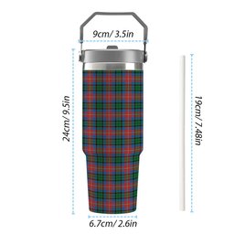 ScotsTee Shop Scottish Rattray of Lude Ancient Tartan Flip Straw Tumbler 20oz 30oz