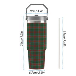 ScotsTee Shop Scottish Muirhead Tartan Flip Straw Tumbler 20oz 30oz