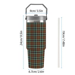 ScotsTee Shop Scottish Thomson Hunting Modern Tartan Flip Straw Tumbler 20oz 30oz