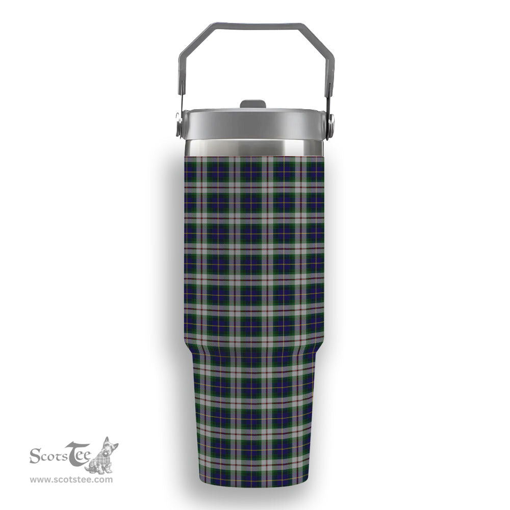 ScotsTee Shop Scottish McLeod Of Californian Tartan Flip Straw Tumbler 20oz 30oz