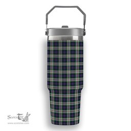 ScotsTee Shop Scottish McLeod Of Californian Tartan Flip Straw Tumbler 20oz 30oz