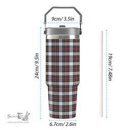 ScotsTee Shop Scottish Stewart Dress Modern Tartan Flip Straw Tumbler 20oz 30oz