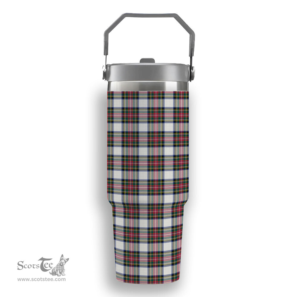 ScotsTee Shop Scottish Stewart Dress Modern Tartan Flip Straw Tumbler 20oz 30oz