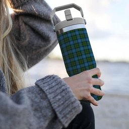 ScotsTee Shop Scottish MacLeod of Assynt Tartan Flip Straw Tumbler 20oz 30oz