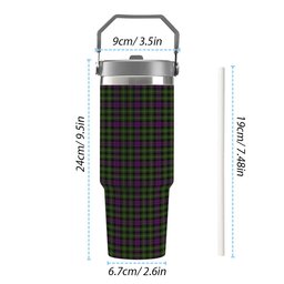 ScotsTee Shop Scottish Wilsons 064 Tartan Flip Straw Tumbler 20oz 30oz