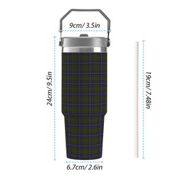 ScotsTee Shop Scottish McMillan Hunting Modern Tartan Flip Straw Tumbler 20oz 30oz