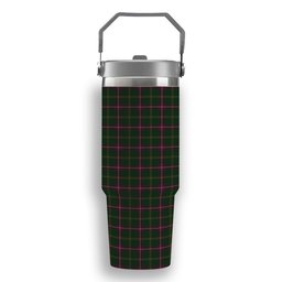 ScotsTee Shop Scottish Hall from Springbrook and Newtown Tartan Flip Straw Tumbler 20oz 30oz